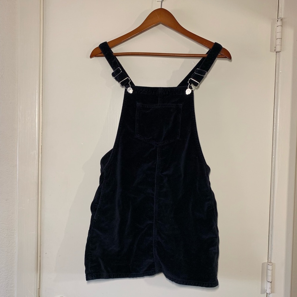 Velvet Overall Minidress Topshop x Moto collection